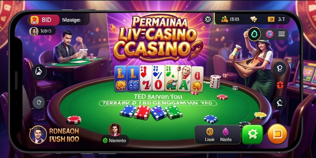 Tampilan gameplay Live Casino yang menarik di 8ID.