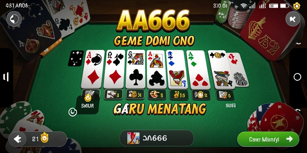Tampilan gameplay seru dari permainan Domino AA666.