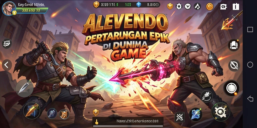 Screenshot ALEVENDO menunjukkan aksi pertarungan yang mendebarkan.