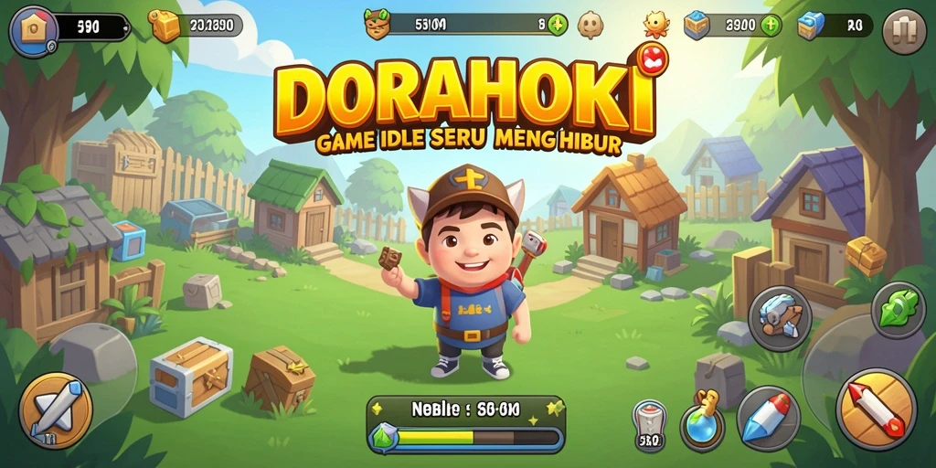 Tampilan gameplay DORAHOKI yang menarik dan penuh warna.