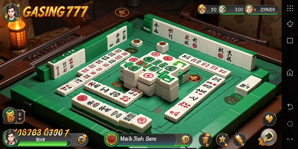 Tampilan gameplay GASING777 yang menarik dalam permainan Mahjong.