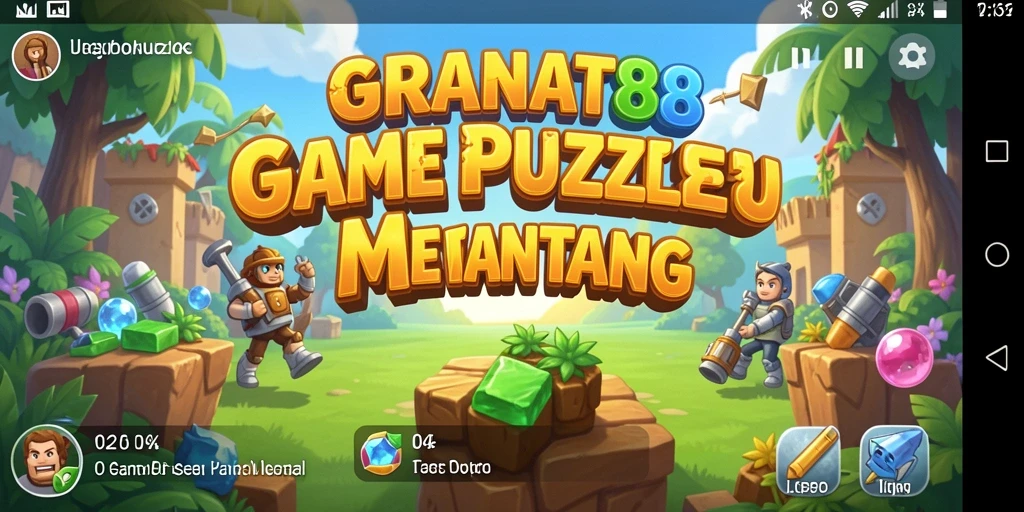 Tampilan gameplay seru dalam game Puzzle GRANAT88.