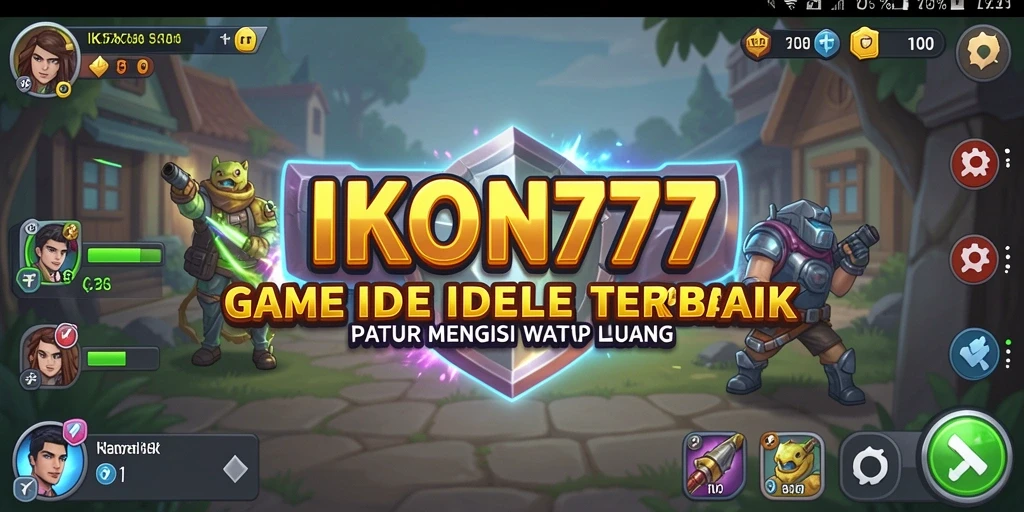 Tampilan gameplay IKON777 yang sederhana dan menarik dengan elemen idle.