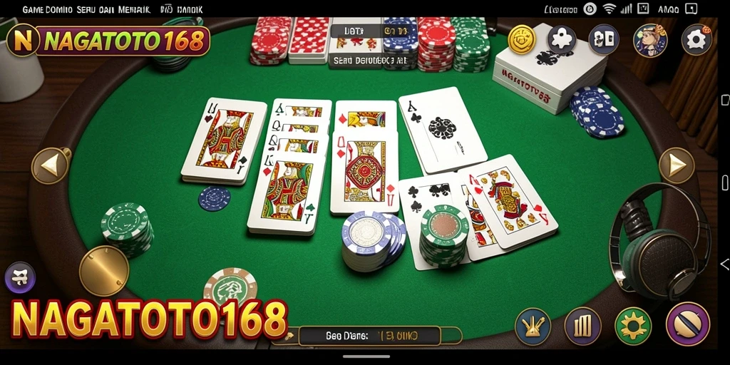 Screenshot NAGATOTO168 menampilkan gameplay Domino yang seru dan interaktif.