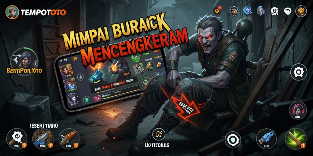 Gameplay TEMPOTOTO yang menyeramkan dan menegangkan.