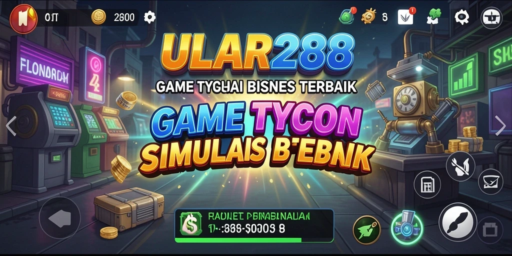 Tampilan gameplay ULAR288 yang menampilkan simulasi bisnis yang realistis.